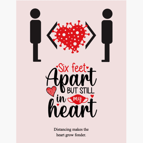 Six Feet Apart Valentine